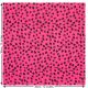 Spot Print Poly Viscose Woven Fabric. Pink and Black.
