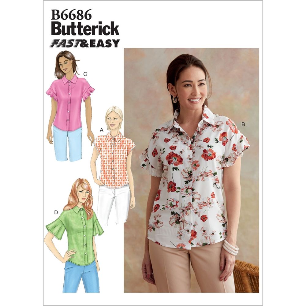 Misses Top Butterick Sewing Pattern B6686 | Sew Essential
