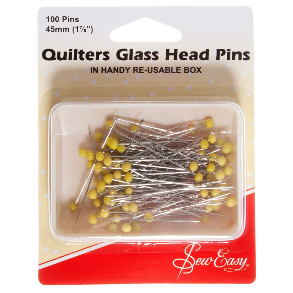 250 Pieces 38mm Multicolor Quilting Head Pins for Dressmaking Crafting with Storage Box Glass Head Pins 