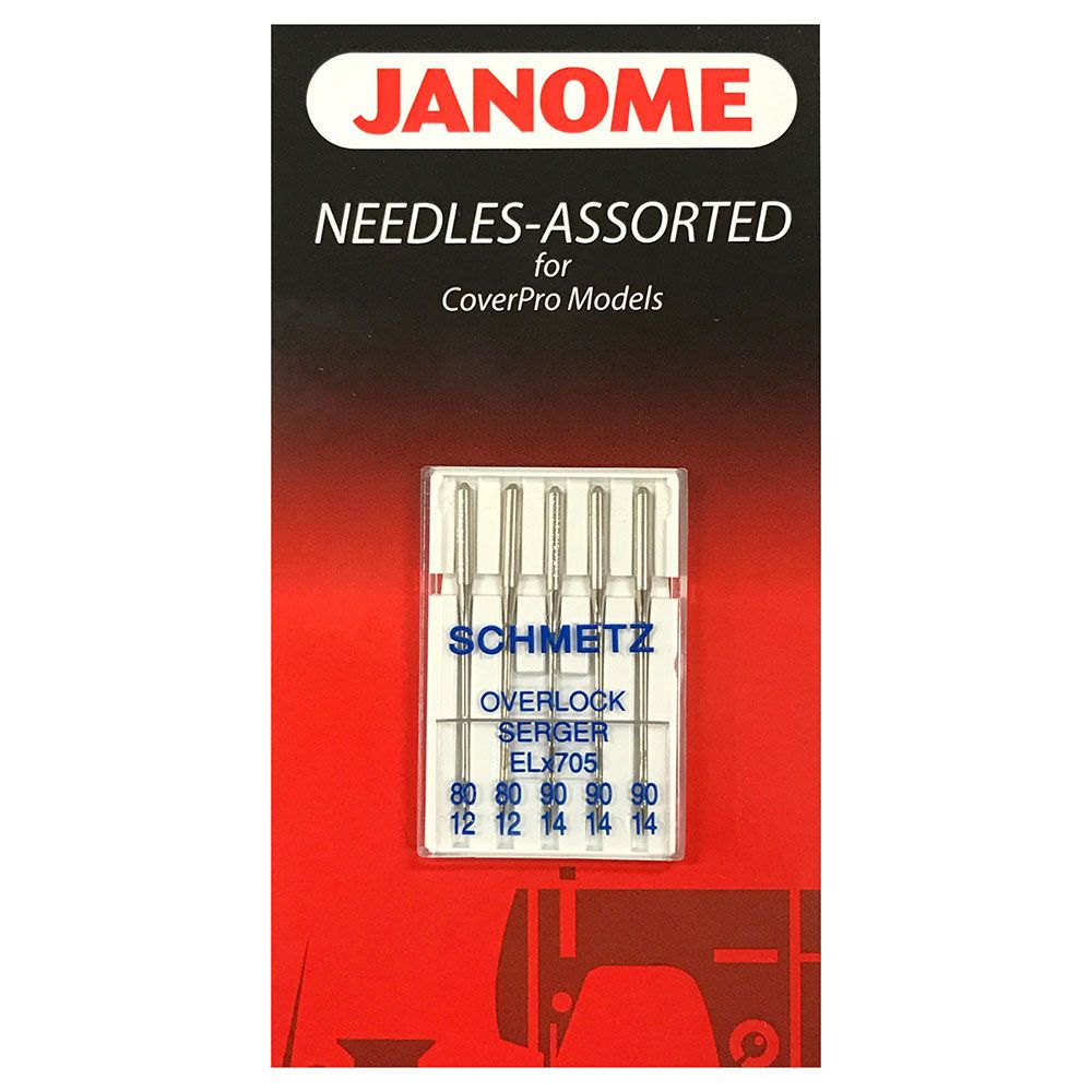 Janome CoverPro ELX705 Needles Assorted Sizes 795802108 Sew Essential