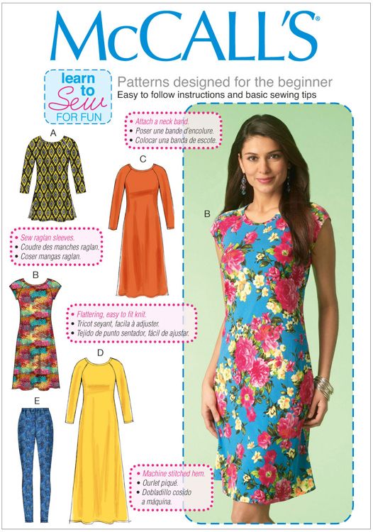 Misses Tunic Dresses and Leggings McCalls Sewing Pattern No. 7122