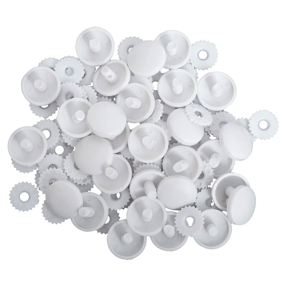 Plastic Self Cover Buttons. Loose 18mm Sew Essential