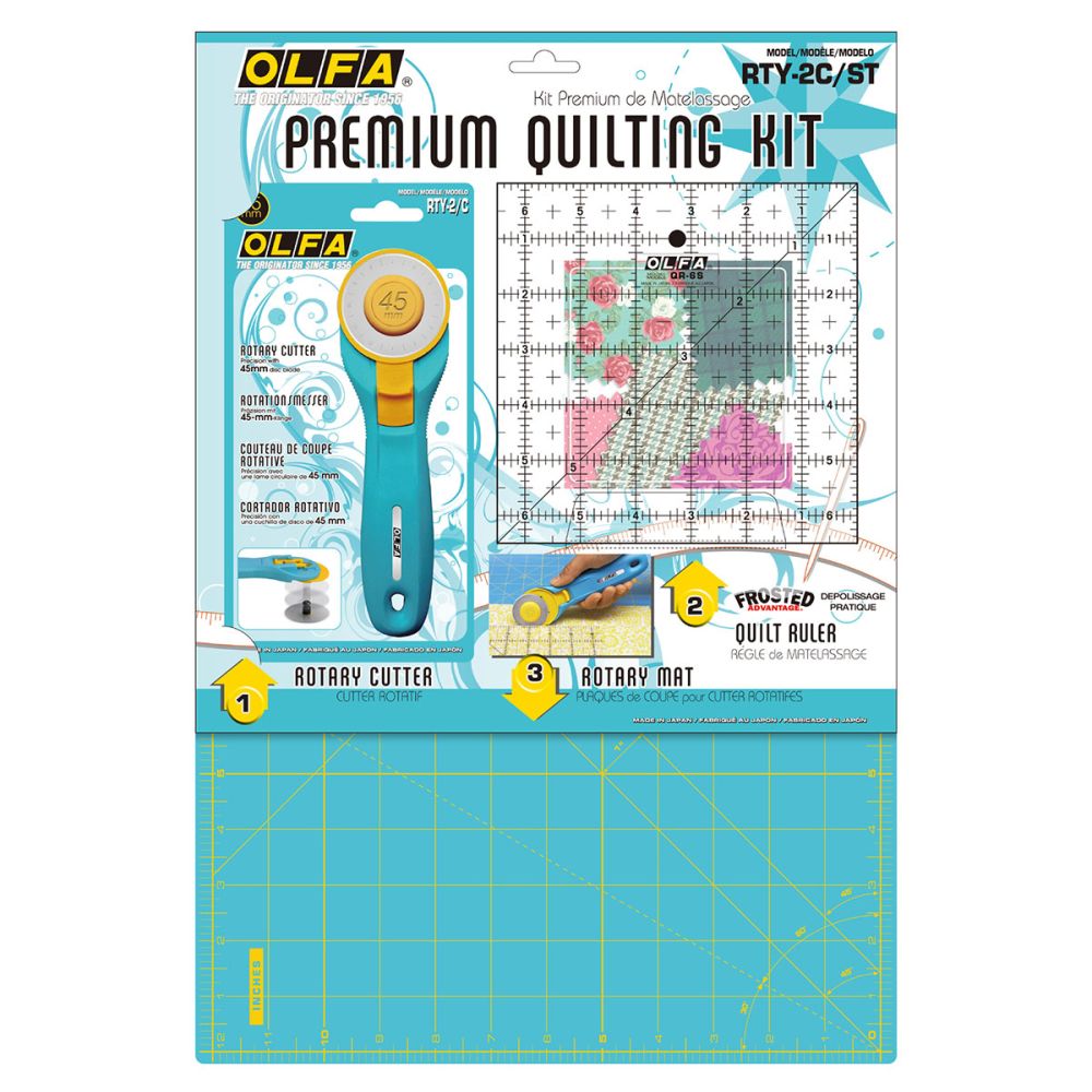 Olfa 45mm Rotary Cutter and Mat Set. Sew Essential