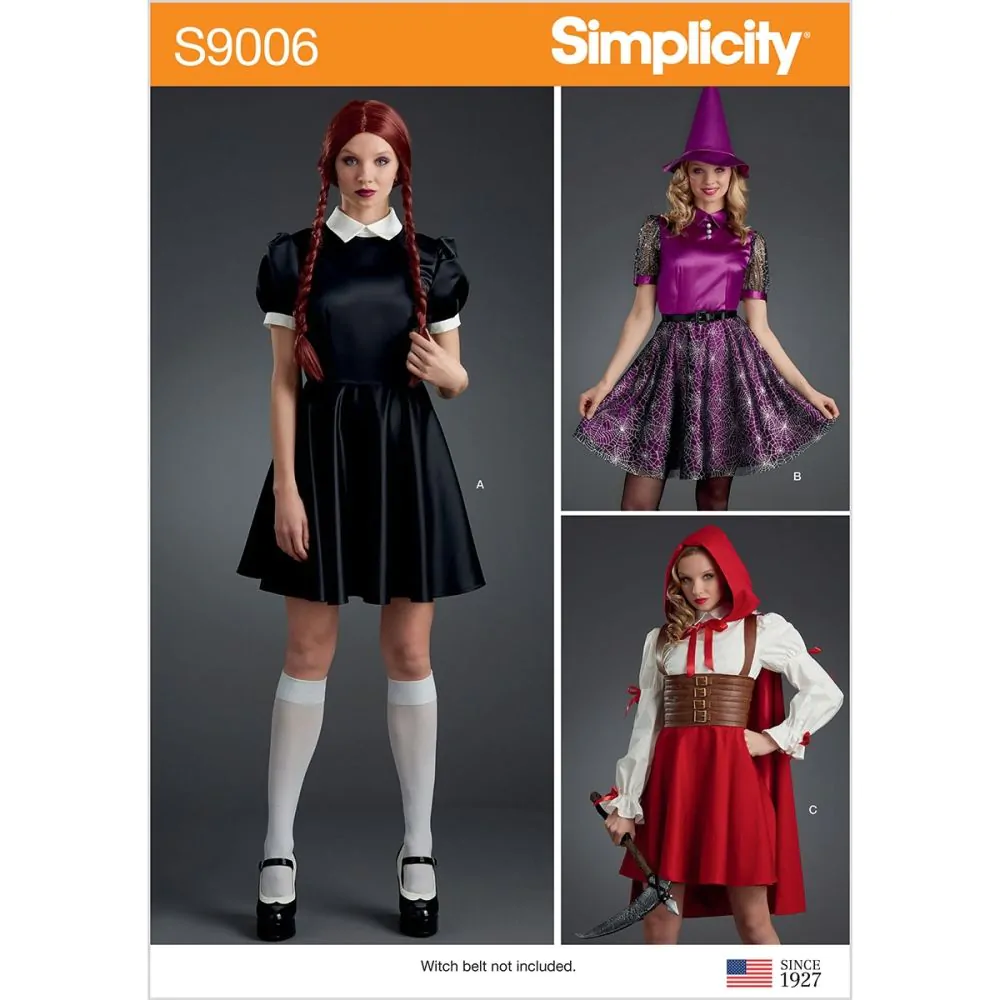 Misses Halloween Costumes Simplicity Sewing Pattern 9006 Sew