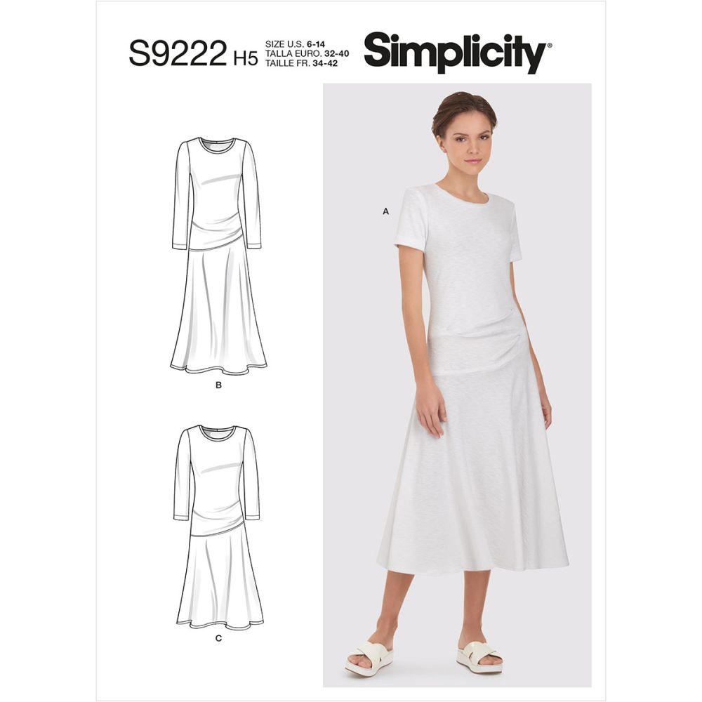 NEW SIMPLICITY SEWING PATTERN 8688 MISSES KNIT DRESS Sz 6-14 OR 14-22 UNCUT