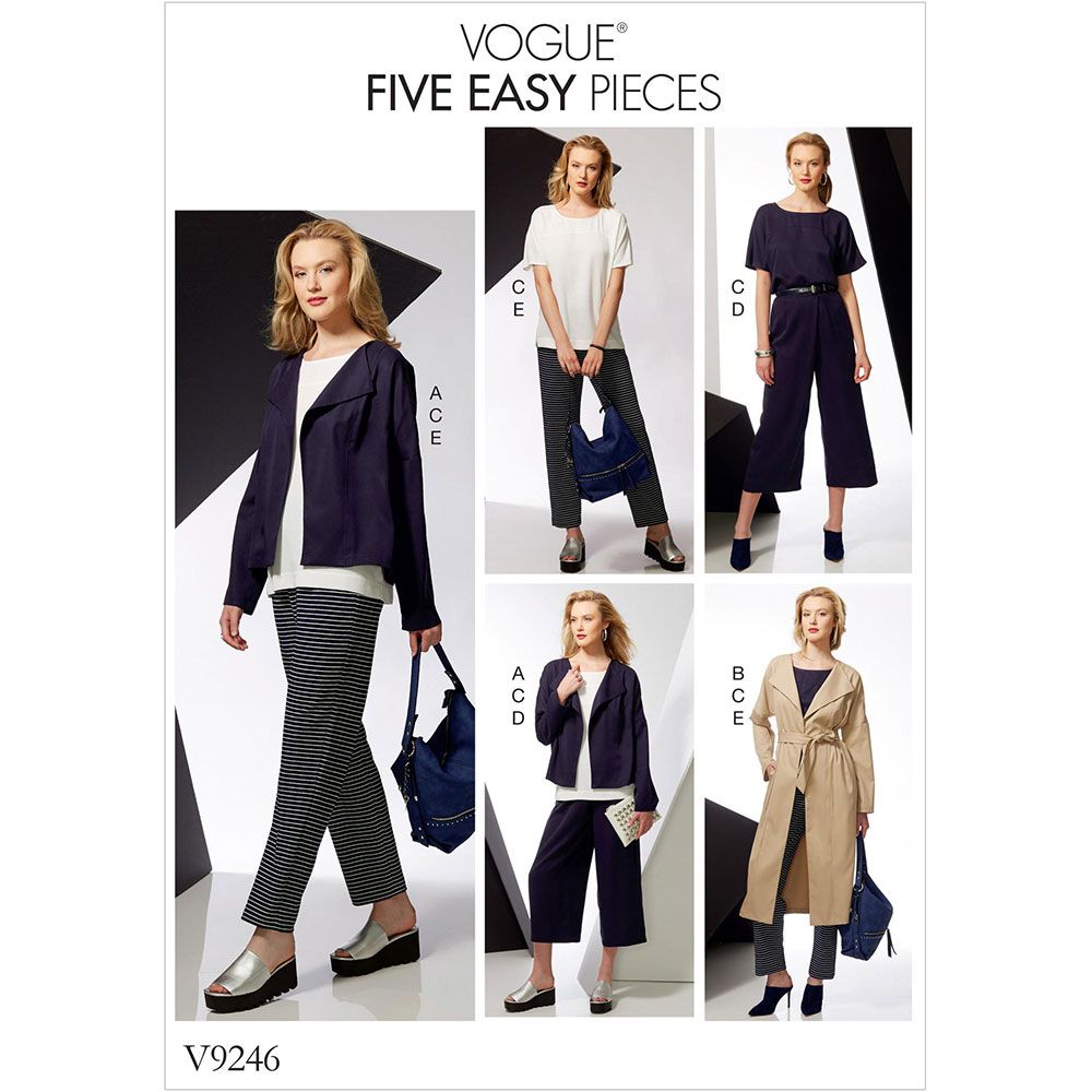Misses DropShoulder Jackets, Belt, Top with Yokes and PullOn Trousers