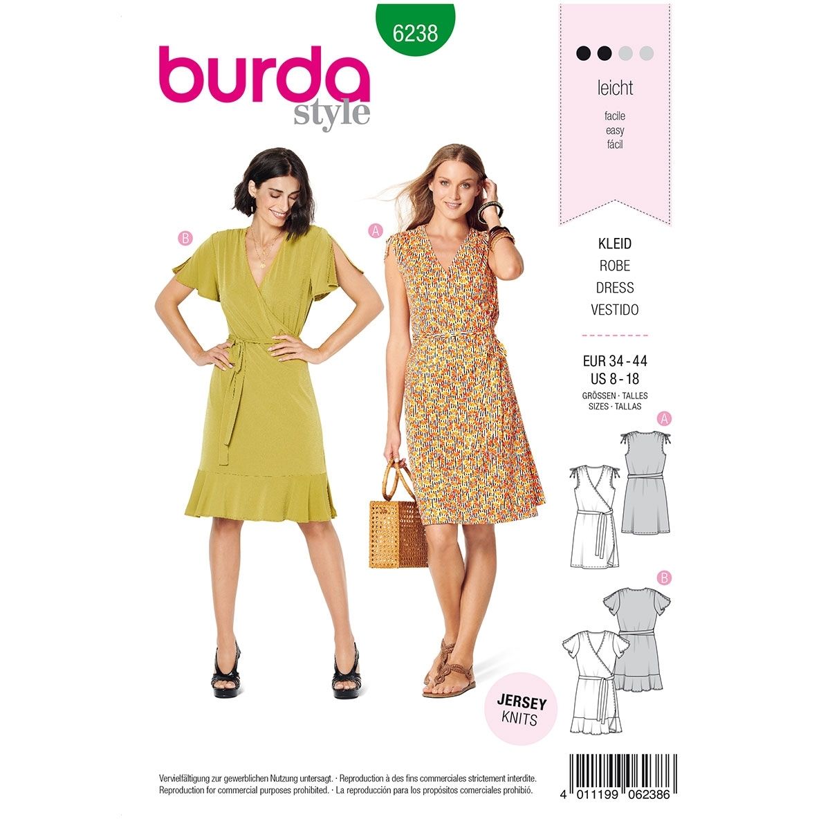 Misses Wrap Dress Burda Sewing Pattern ...