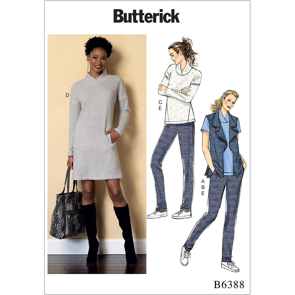 Butterick 6450 Misses' Loose-Fitting  Vest &  Dress