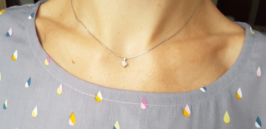 grey Butterick top neckline