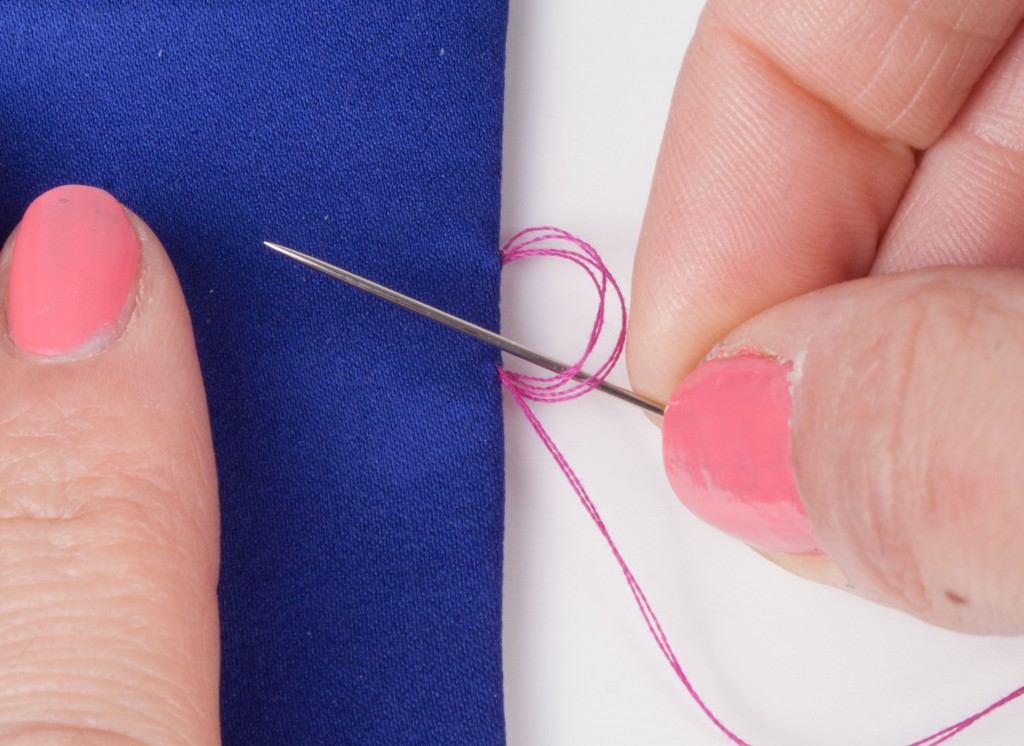 Sewing Blanket Stitches on a Hand Sewn Button Loop