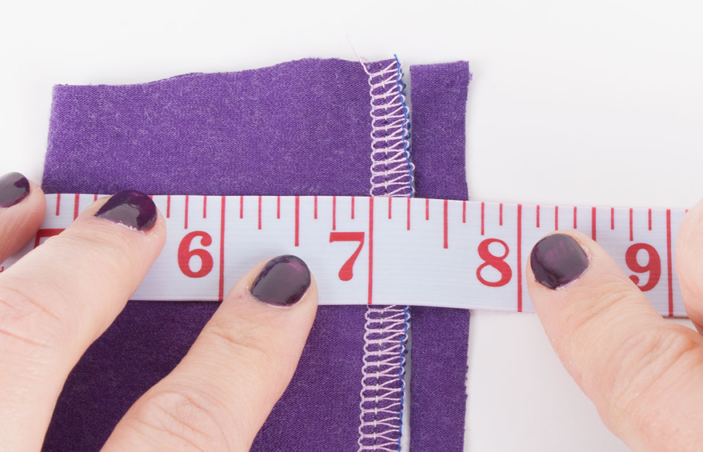 Measuring Seam Allowances Created on an Overlocker