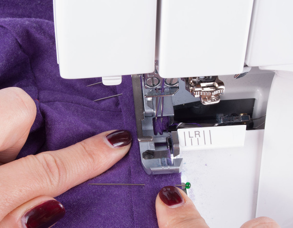 Overlocking a Knit Neckband