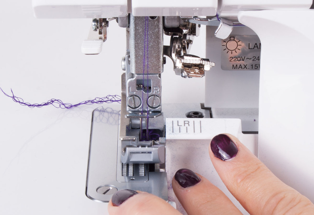 Seam Allowance Markings on an Overlocker