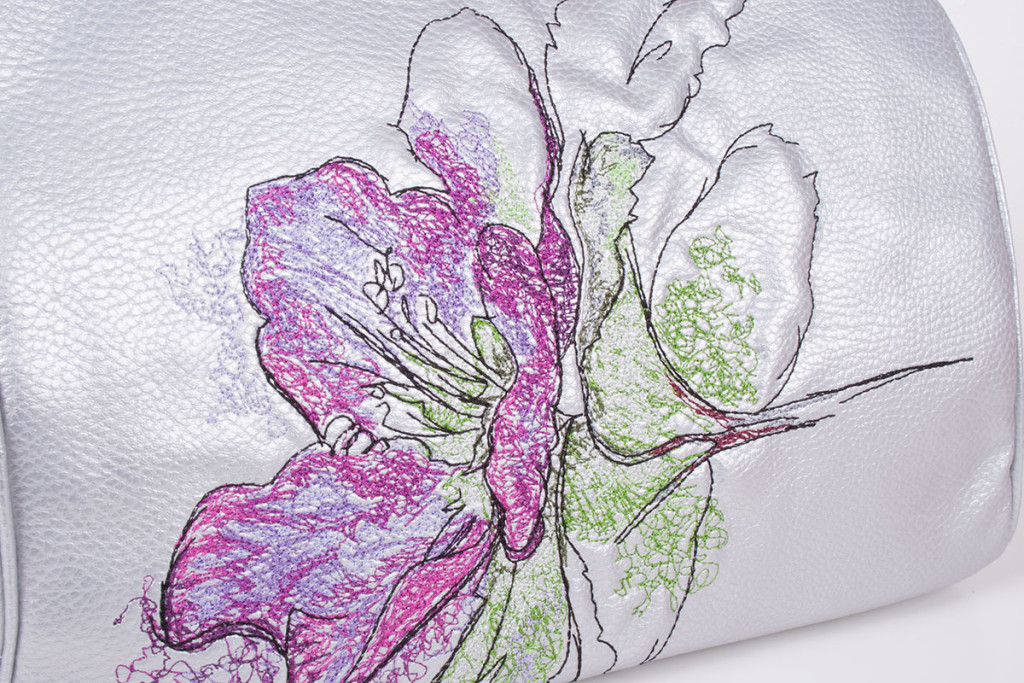 Machine Embroidery on Leather