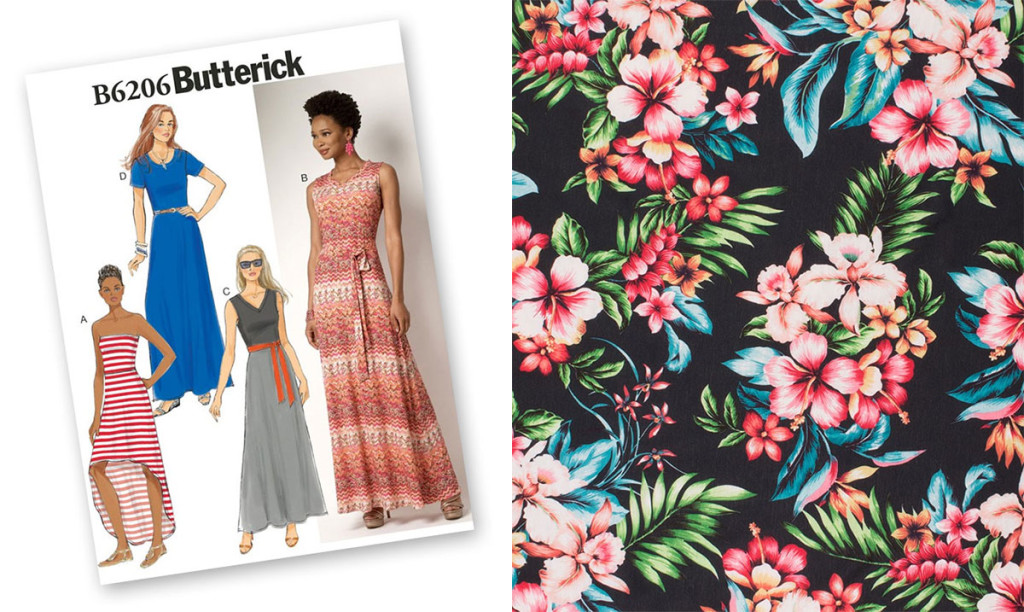 Butterick 6206 and Tropical Jersey