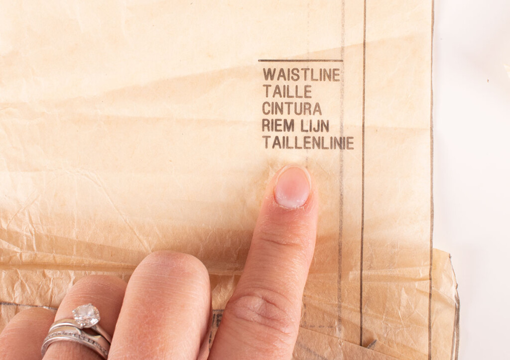 Sewing Pattern Waistline Marking