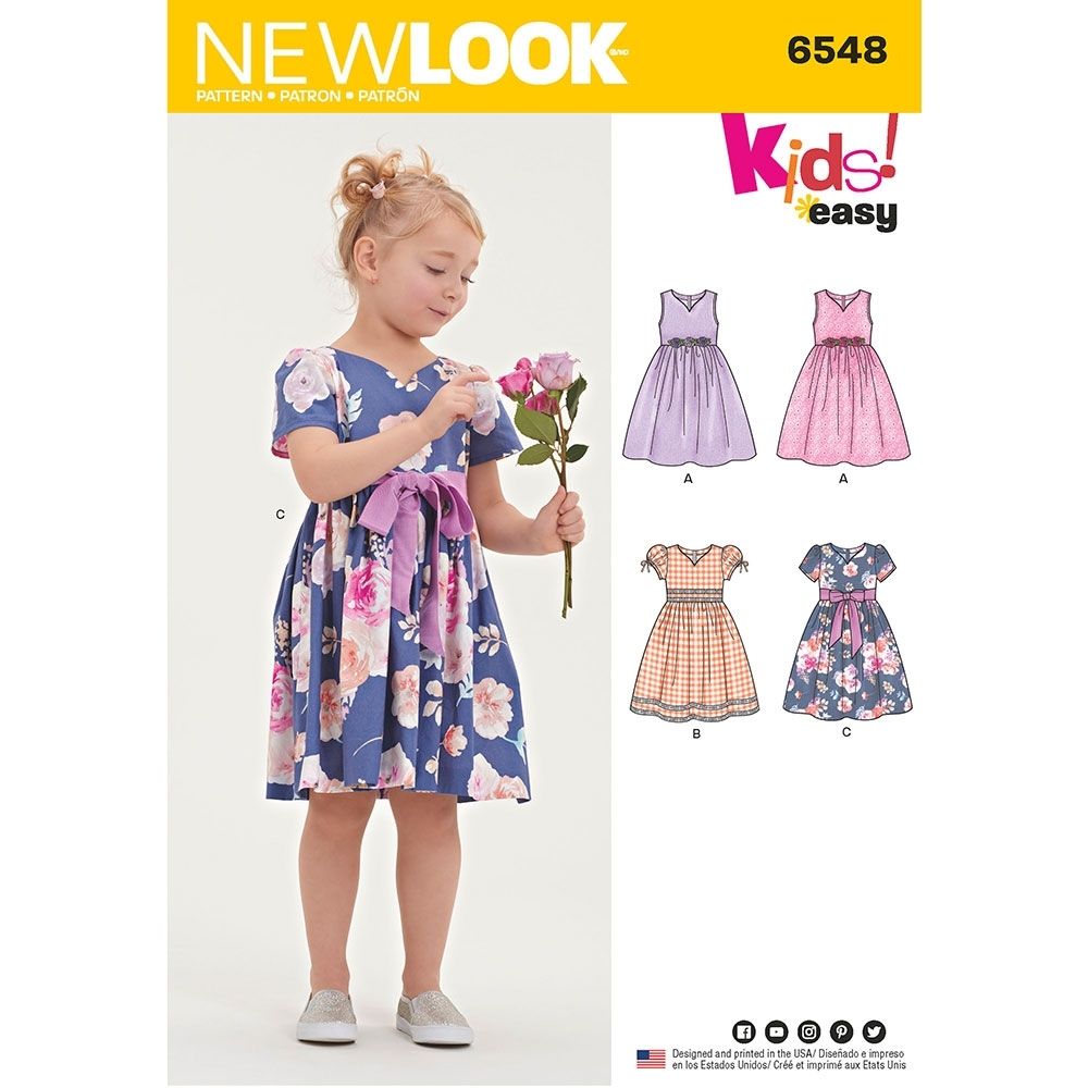 New Look 6548 children's dress pattern