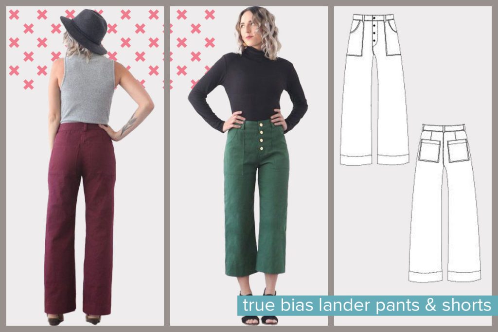True Bias Lander pants and shorts sewing pattern