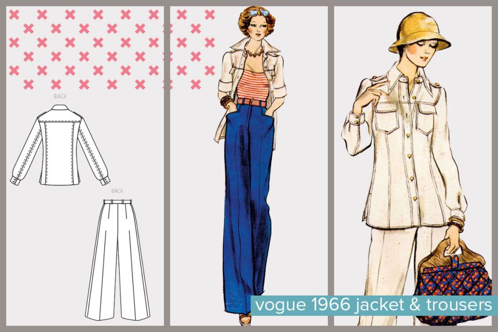Vogue 1966 vintage trouser and shirt jacket pattern