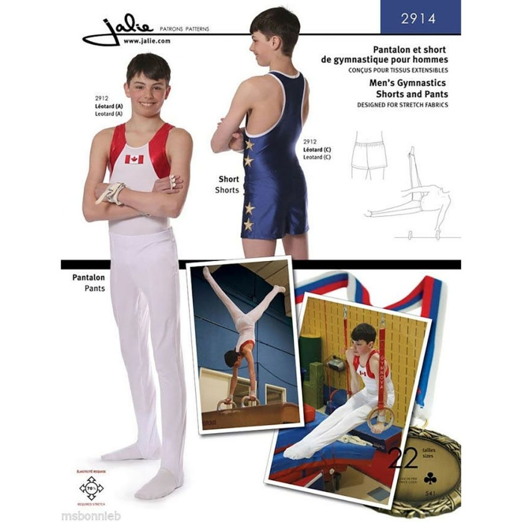 Jalie 2914 mens vest and shorts pattern