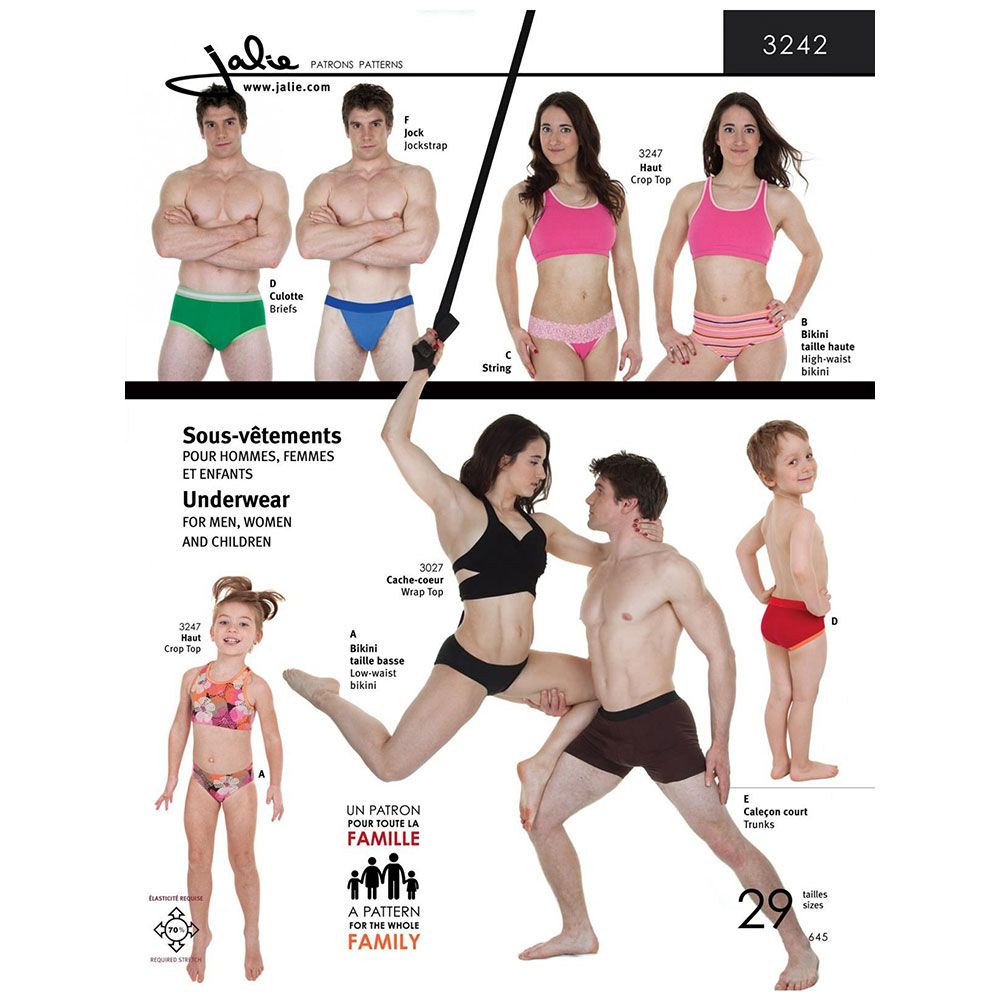 Jalie 3242 underwear sewing pattern