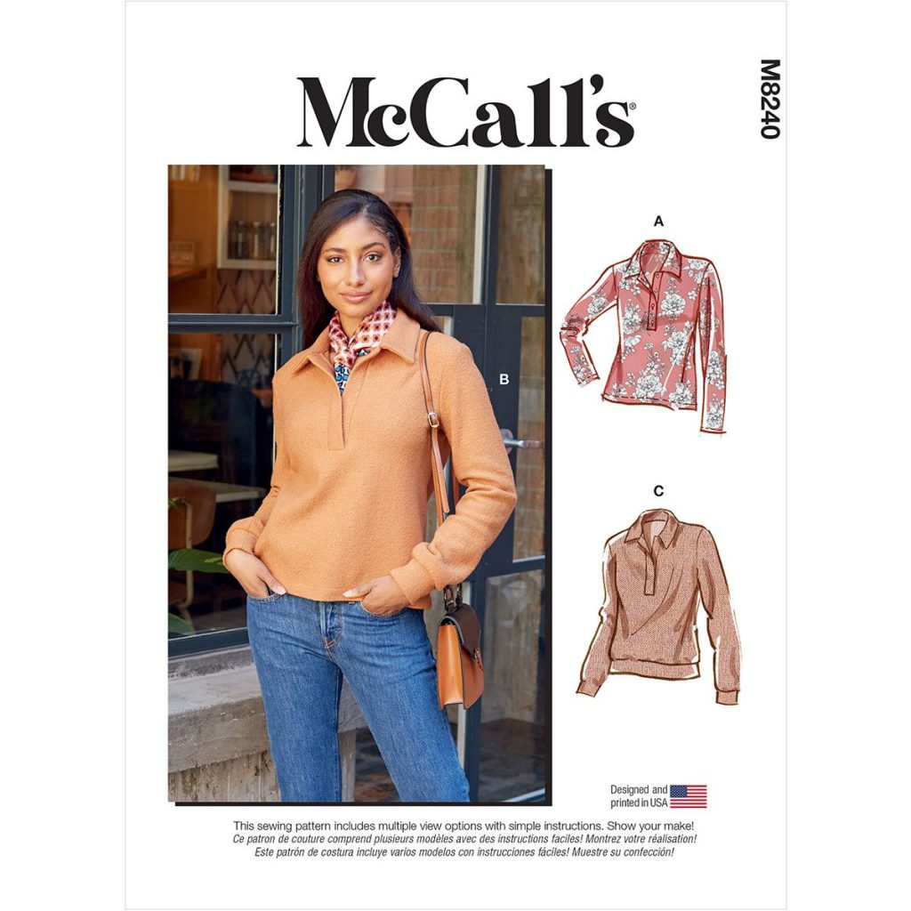 McCalls 8240 sweatshirt pattern