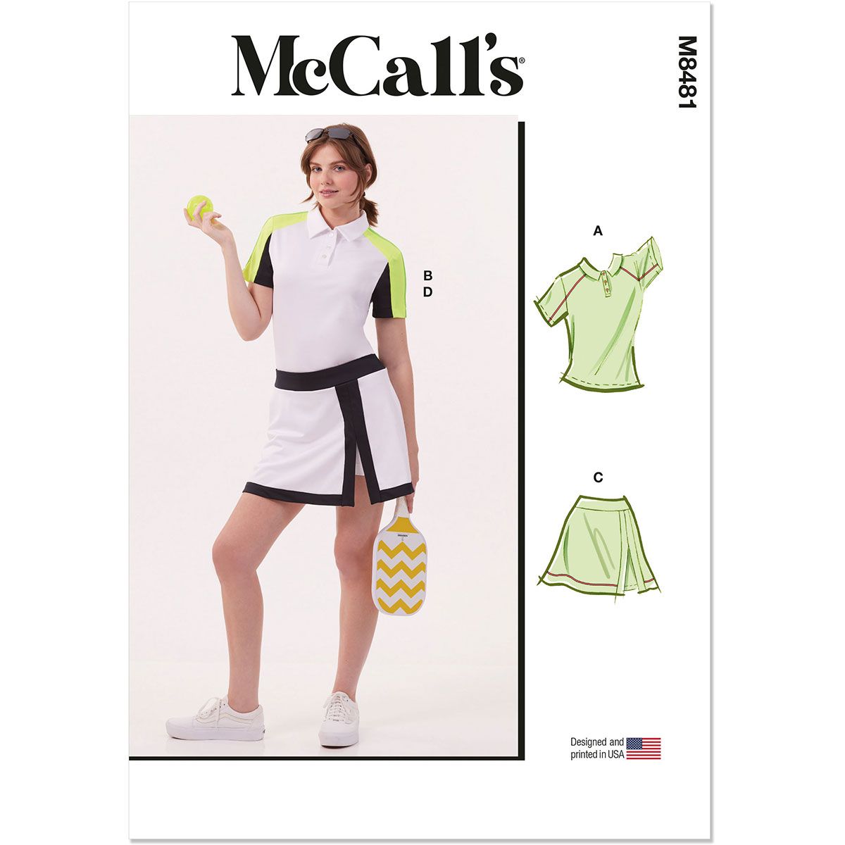 McCalls 8481 skort and polo shirt sewing pattern
