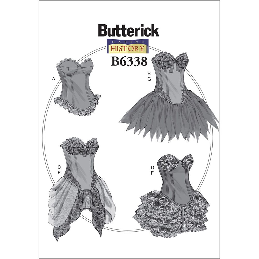 Butterick 6338 corset and skirt patterns