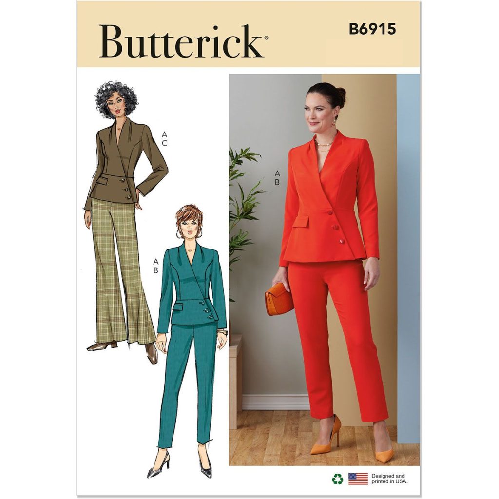 Butterick 6915 jacket and trouser pattern