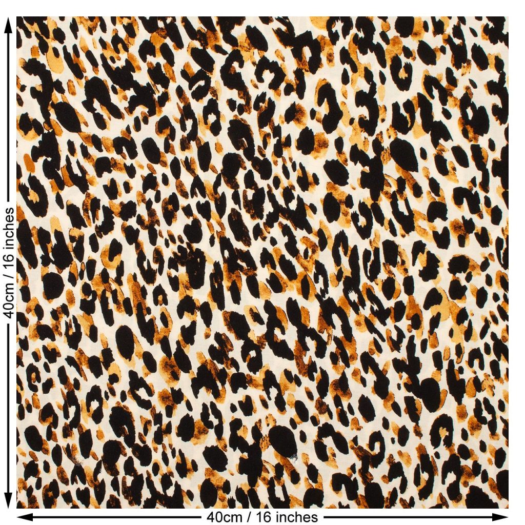 Leopard print viscose fabric