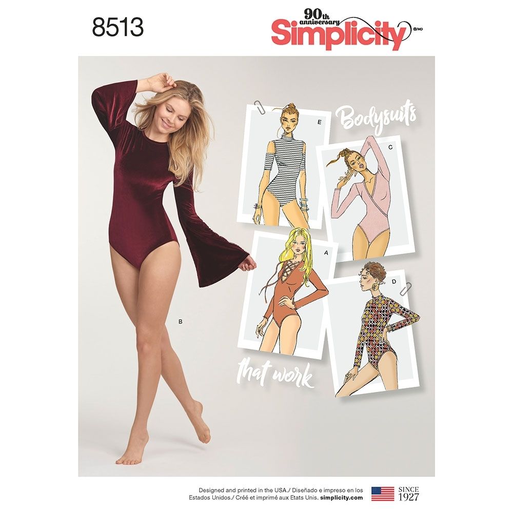 Simplicity 8513 bodysuit pattern