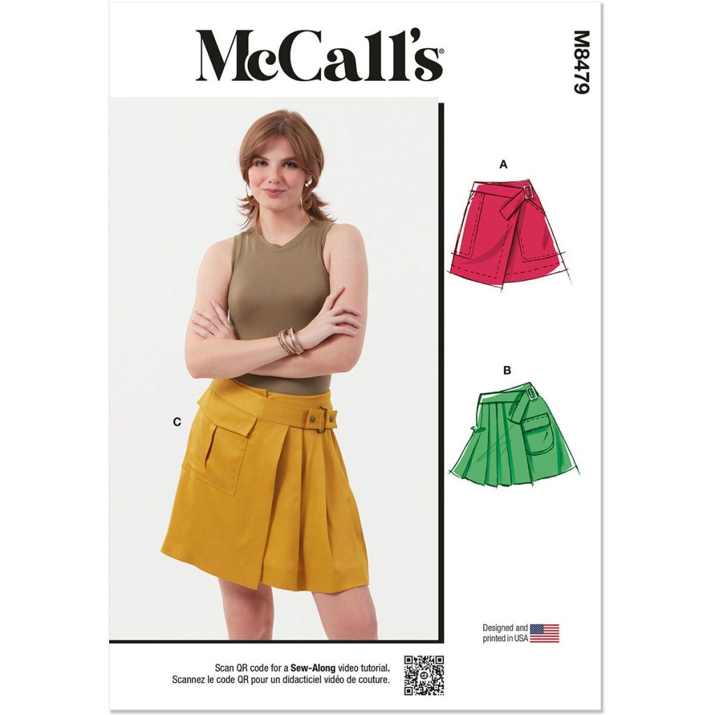 McCalls 8479 pleated wrap skirt pattern