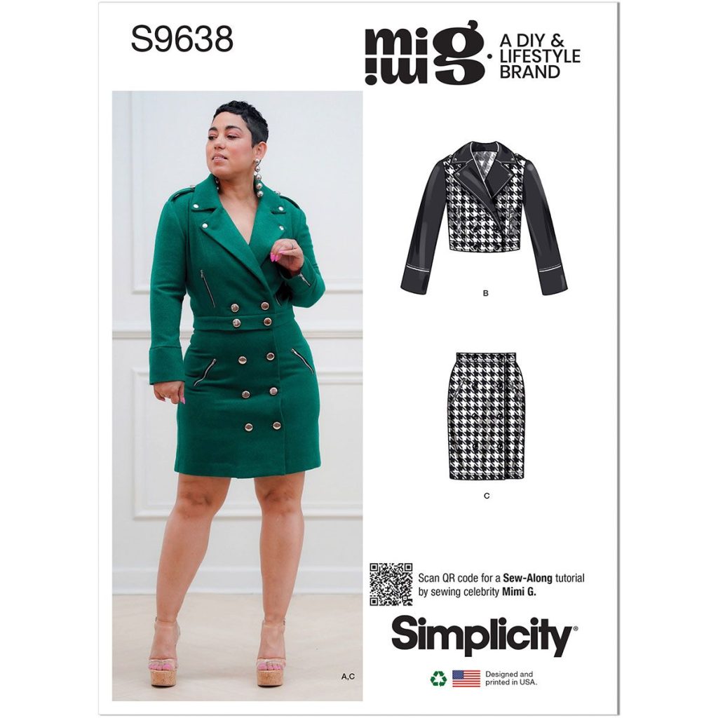 Simplicity 9368 jacket and skirt pattern