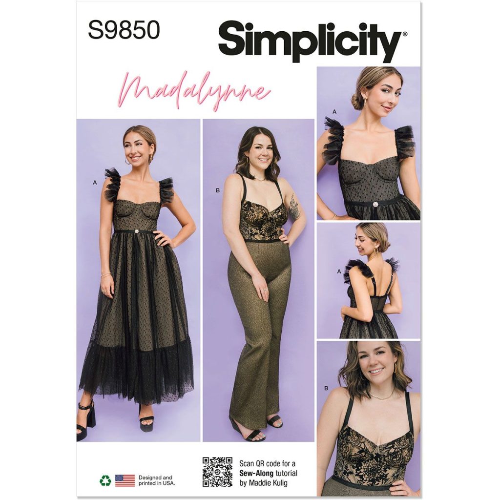 Simplicity 9850 bustier dress pattern